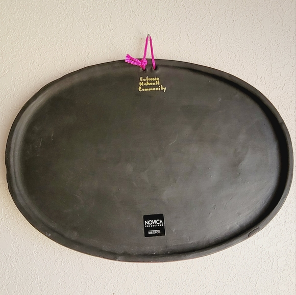 Novica Collection Hand-Painted Bird Motif Ceramic Wall Art from Mexico, 'Bird Wo - Picture 9 of 10